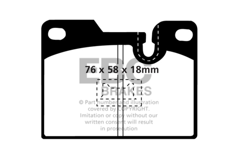 EBC 79-88 Porsche 924 2.0 Turbo Greenstuff Rear Brake Pads - DP2346