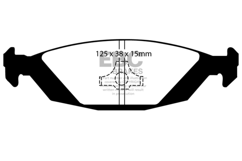 EBC 88-90 Saab 900 2.0 Greenstuff Rear Brake Pads - DP2635