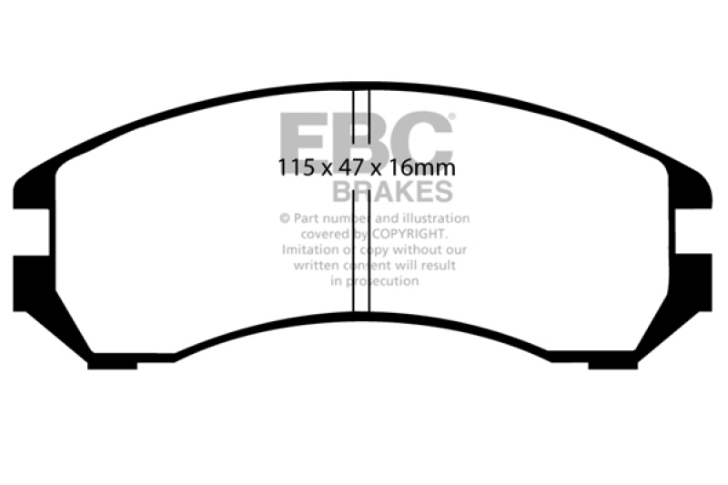 EBC 86-87 Nissan Pulsar NX 1.6 SE Greenstuff Front Brake Pads - DP2665