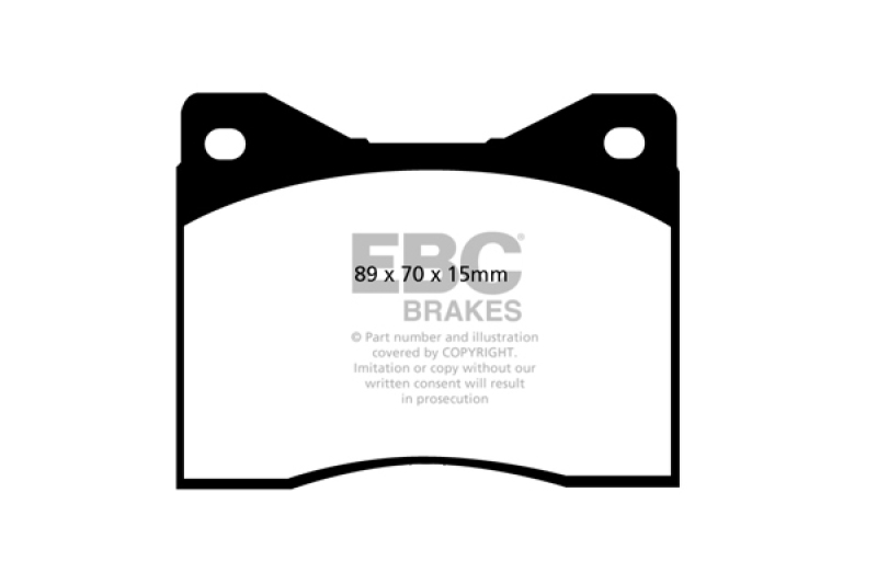 EBC 96-00 Ac Ace 5.0 Greenstuff Front Brake Pads - DP2753/2