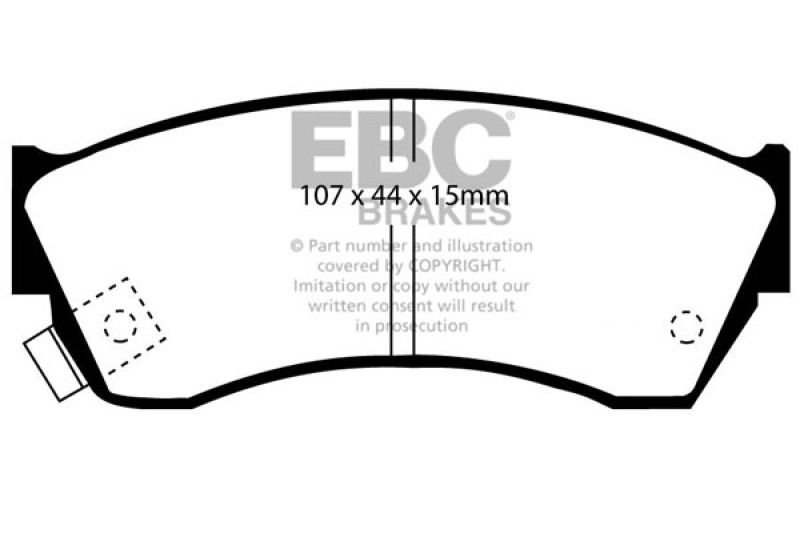 EBC 97-01 Chevrolet Metro 1.3 Greenstuff Front Brake Pads - DP2762