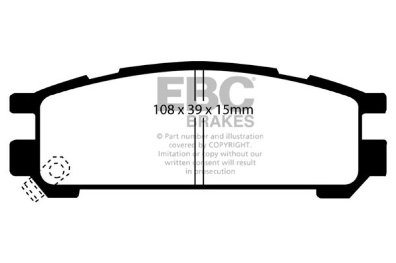 EBC 93-96 Subaru Impreza 1.8 Greenstuff Rear Brake Pads - DP2821