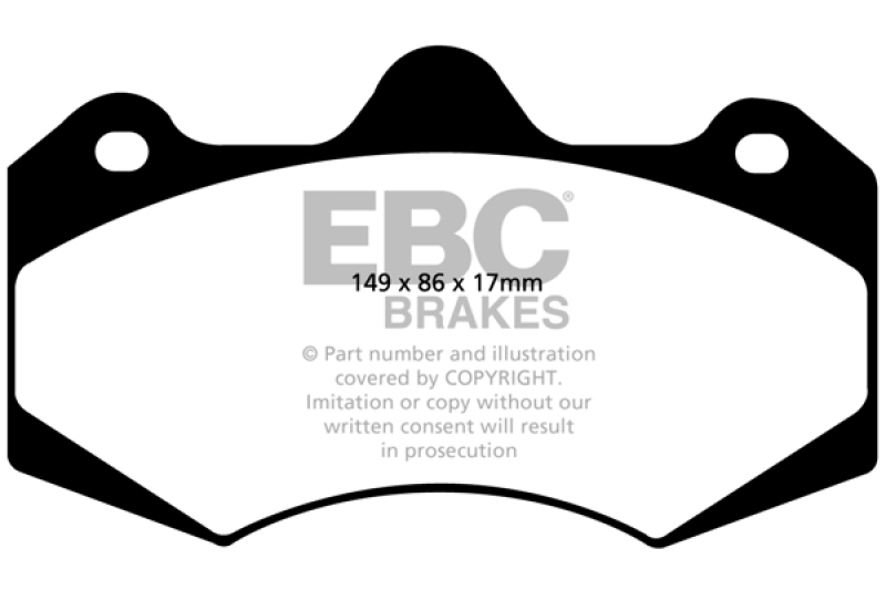 EBC 05-08 Morgan Aero 8 4.4 Redstuff Front Brake Pads - DP3042C