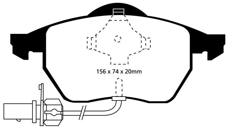 EBC 99-01 Audi A4 1.8 Turbo (B5) Redstuff Front Brake Pads - DP31114C