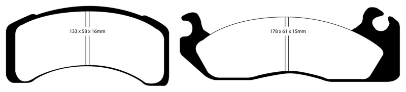 EBC 84 Ford Fairmont 2.3 Redstuff Front Brake Pads - DP31159C