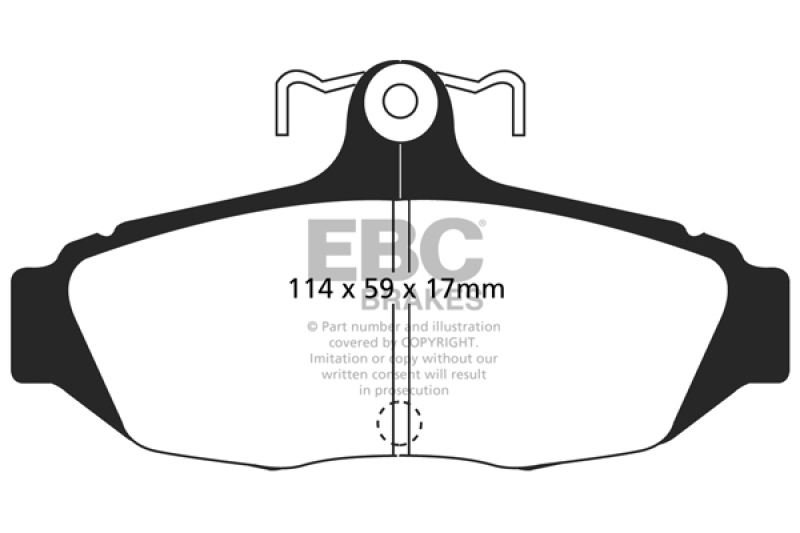 EBC 87-93 Ford Mustang 5.0 Redstuff Rear Brake Pads - DP31172C