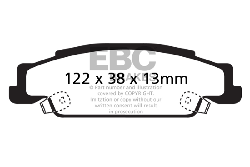 EBC 05-08 Pontiac Grand Prix 5.3 Redstuff Rear Brake Pads - DP31646/2C