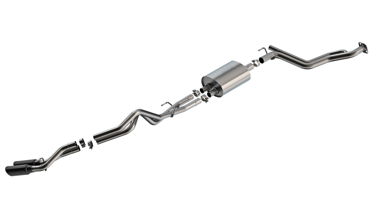 Borla 2024+ Toyota Tacoma (Coil Springs Only) S Type Catback System - Black Chrome Tip - 141006BC