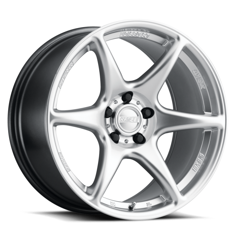 Kansei K11H Tandem 15x8in / 4x114.3 BP / 0mm Offset / 73.1mm  Bore - Hyper Silver Machined Lip - K11H-158014-00