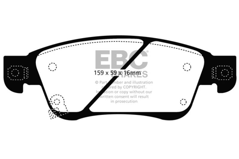 EBC 11-13 Infiniti G25 2.5 Redstuff Front Brake Pads - DP31807C