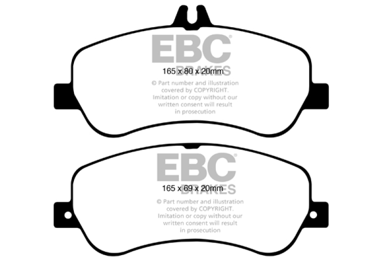 EBC 13-16 Mercedes-Benz GLK250 2.1 Twin TD Redstuff Front Brake Pads - DP32011C