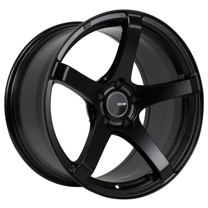 Enkei Kojin 18x8 40mm Offset 5x100 Bolt Pattern 72.6mm Bore Dia Matte Black Wheel - 476-880-8040BK