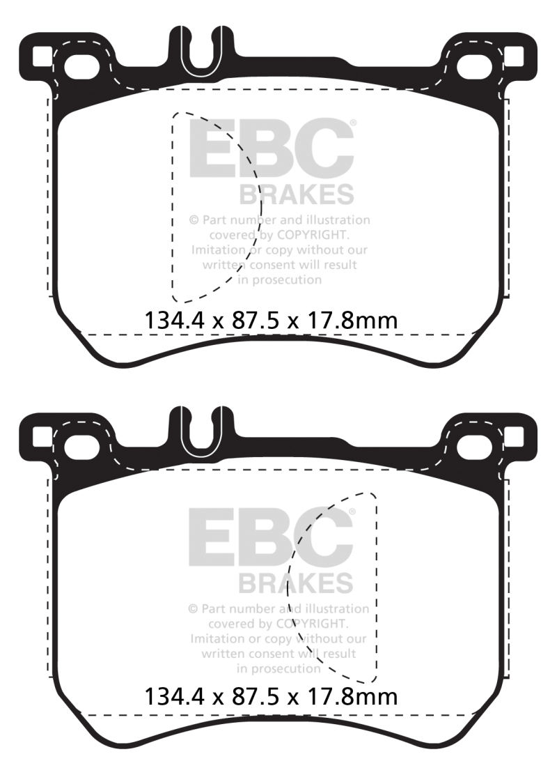 EBC 15+ Mercedes-Benz SL400 3.0 Twin Turbo Redstuff Front Brake Pads - DP32179C