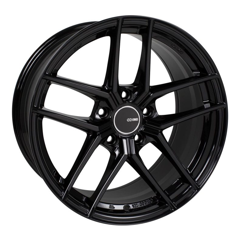 Enkei TY5 18x8.5 5x100 45mm Offset 72.6mm Bore Black Wheel - 498-885-8045BK