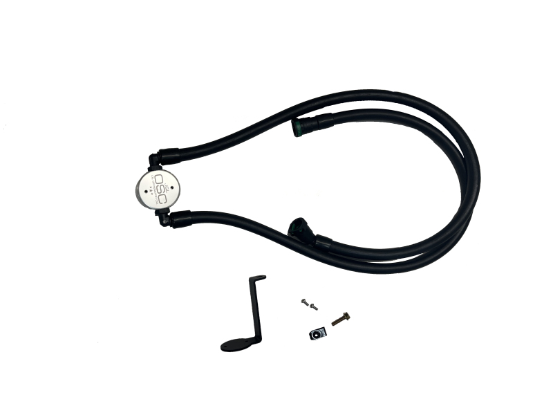 J&L 2025 Ford Explorer 2.3L EcoBoost 3.0 PVC Side Oil Separator - Clear Anodized - 3121P-C