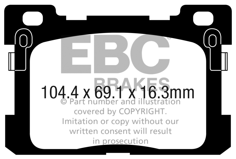 EBC 2017+ Genesis G90 5.0L Redstuff Rear Brake Pads - DP33077C