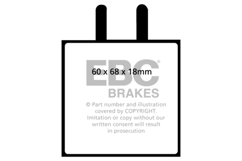 EBC 63-68 Ferrari 330 4 Redstuff Front Brake Pads - DP3543C