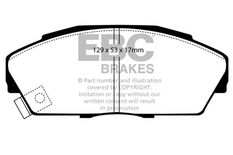 EBC 92-94 Acura Integra 1.7 Vtec Redstuff Front Brake Pads - DP3719/2C