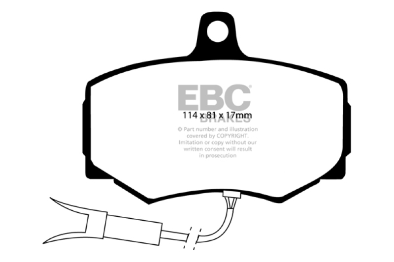 EBC 88-89 Jaguar XJ6 3.6 Redstuff Front Brake Pads - DP3756/2C