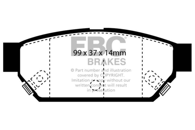 EBC 93-96 Eagle Summit 1.5 Redstuff Rear Brake Pads - DP3986C