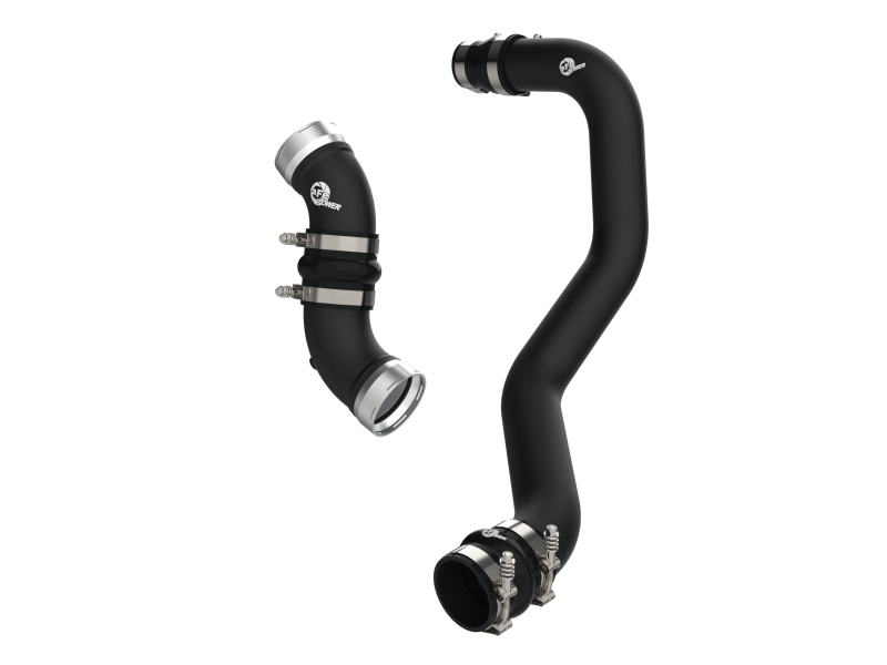 aFe 06-10 GM Diesel Trucks V8 6.6L BladeRunner Aluminum Hot & Cold Charge Pipe Kit - Black - 46-20054-B