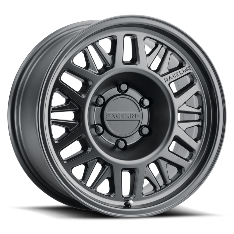 Raceline 451B Ryno 15x5in / 5x4.5 BP / 0mm Offset / 3.19in Bore - Satin Black Wheel - 451B-55012