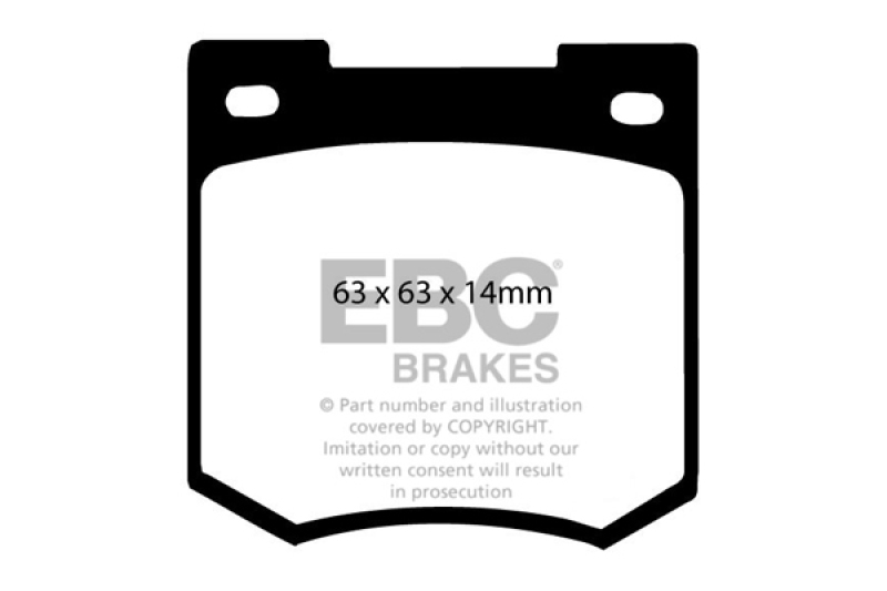 EBC 67-70 Ford Cortina 1.6 Yellowstuff Front Brake Pads - DP4106R