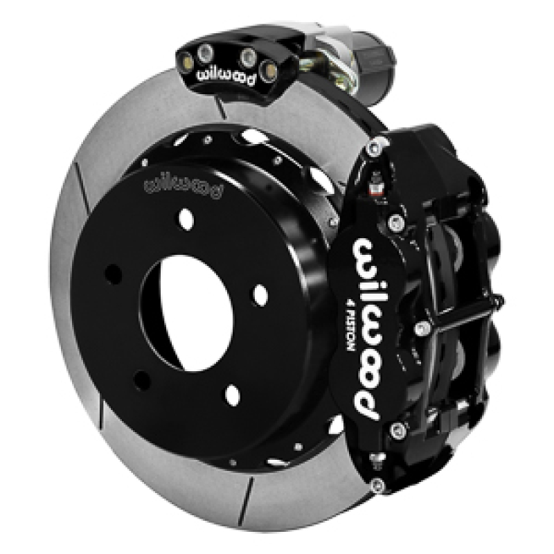 Wilwood 88-98 GM C1500 Superlite Rear Electronic Parking Brake Kit 12.88in Rotor 3.25in Offset - Blk - 140-18044