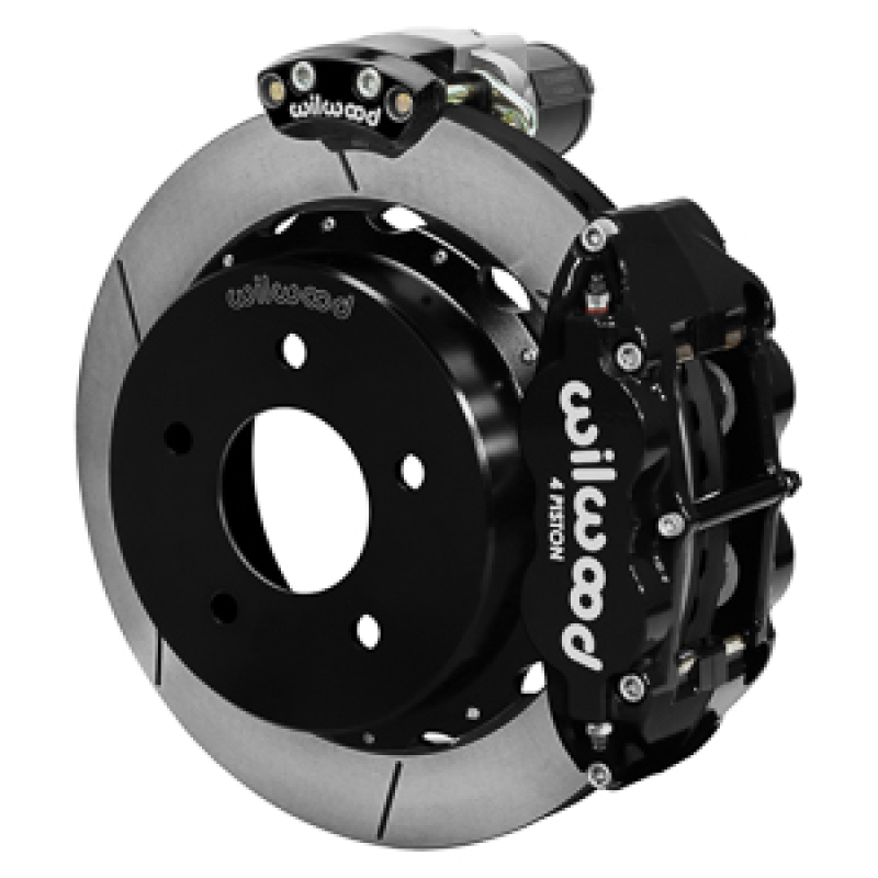 Wilwood 88-98 GM C1500 Superlite Rear Electronic Parking Brake Kit 14in Rotor 3.25in Offset - Blk - 140-18045