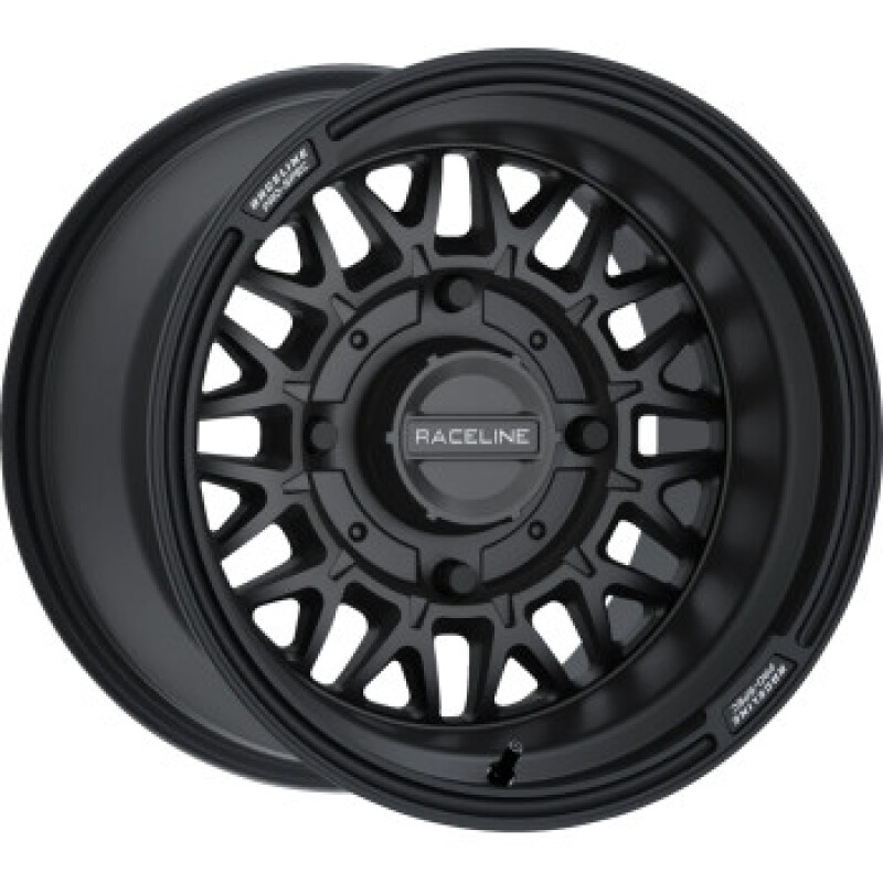 Raceline A13B Omega 15x10in/4x156 BP / 0mm Offset /132.5mm Bore - Satin Black Wheel - A13B-51056-00