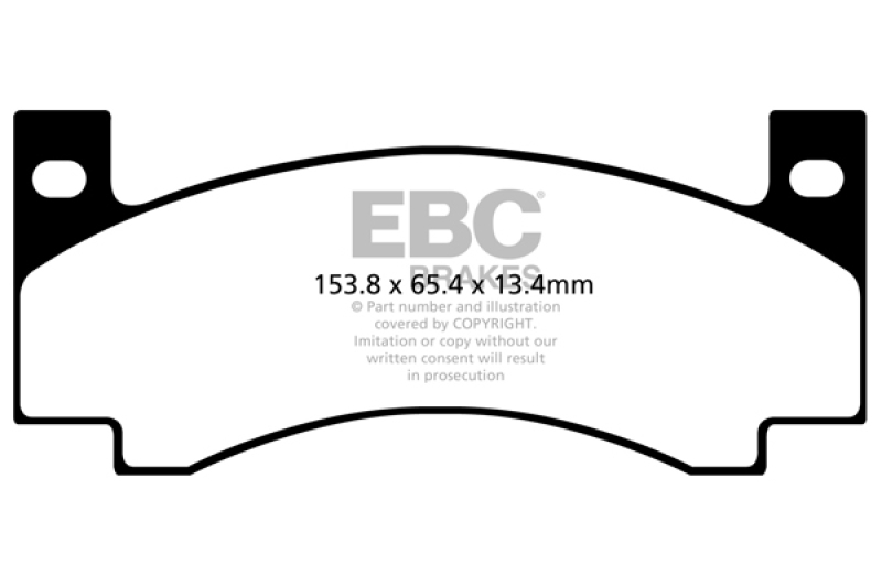 EBC 71-72 Amc Ambassador 4.2 Yellowstuff Front Brake Pads - DP41176R