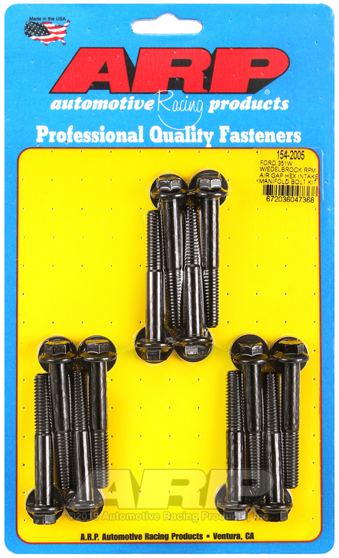 ARP Ford 351W w/Edelbrock RPM air gap hex intake manifold bolt kit - 154-2005