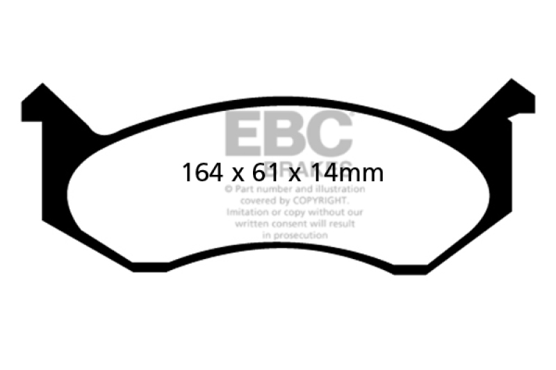 EBC 96-97 Dodge Ram Van B1500 Yellowstuff Front Brake Pads - DP41277R