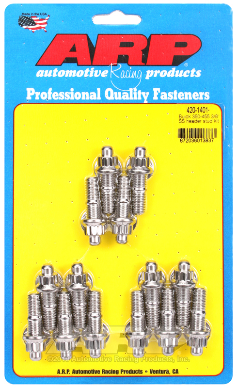 ARP Buick 350-455 3/8in SS header stud kit - 420-1401