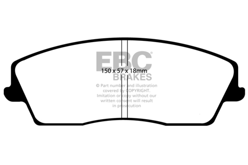 EBC 05-09 Chrysler 300 2.7 Yellowstuff Front Brake Pads - DP41723R