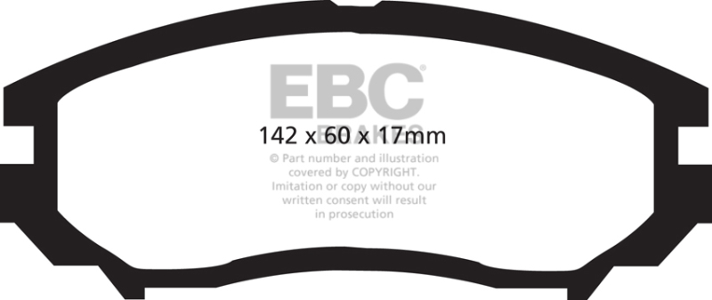 EBC 04-06 Hyundai Tiburon 2.7 6 speed Yellowstuff Front Brake Pads - DP41755R