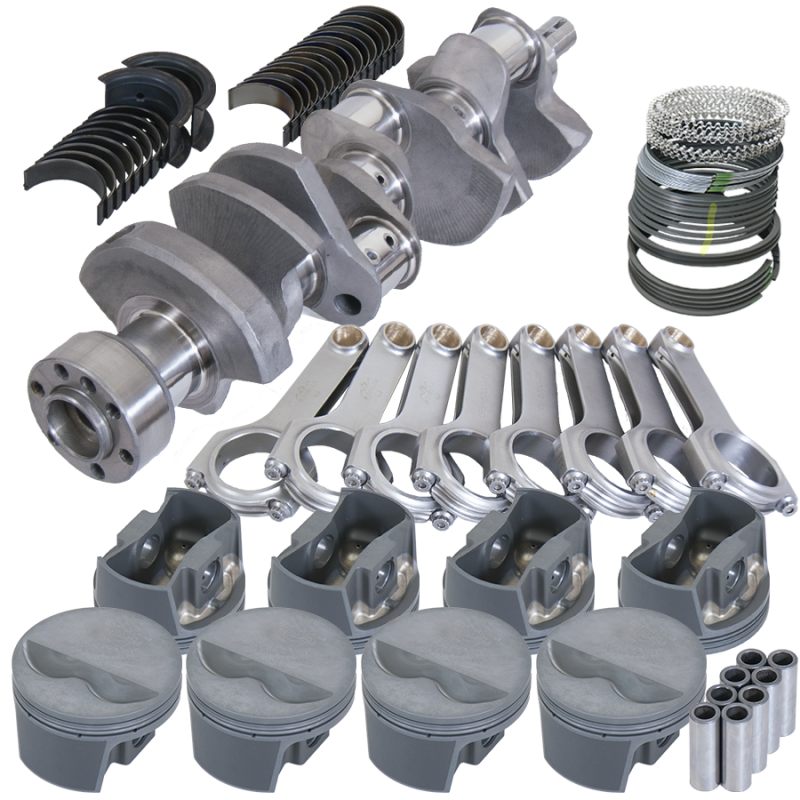 Eagle Chevy LT1 350 1Pc 3.480in Crank 5.700in H-Beam -5cc Flat Top 4.000in Pistons Rotating Assembly - 12101000