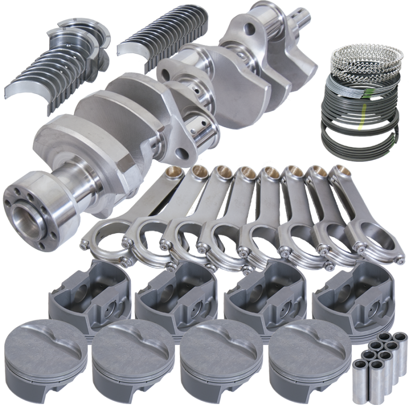 Eagle Chevy LT1 350 1Pc 3.750in Crank 6.000in H-Beam -5cc Flat Top 4.030in Pistons Rotating Assembly - 12111030