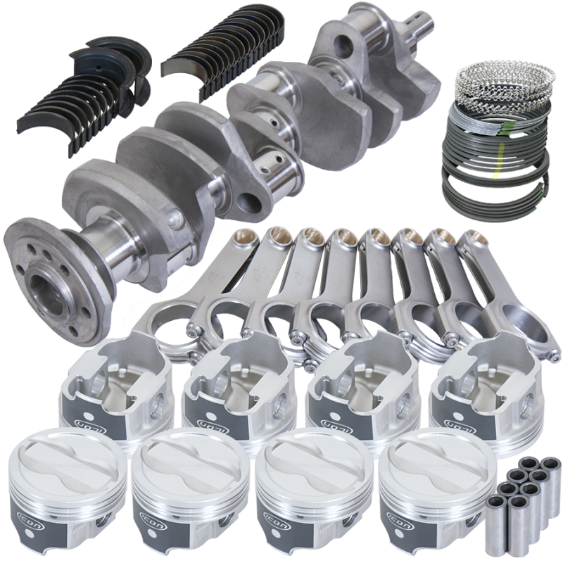 Eagle Chevy LT1 350 1Pc 3.750in Crank 5.700in H-Beam -18cc 4.030in Pistons Rotating Assembly - 12304L030