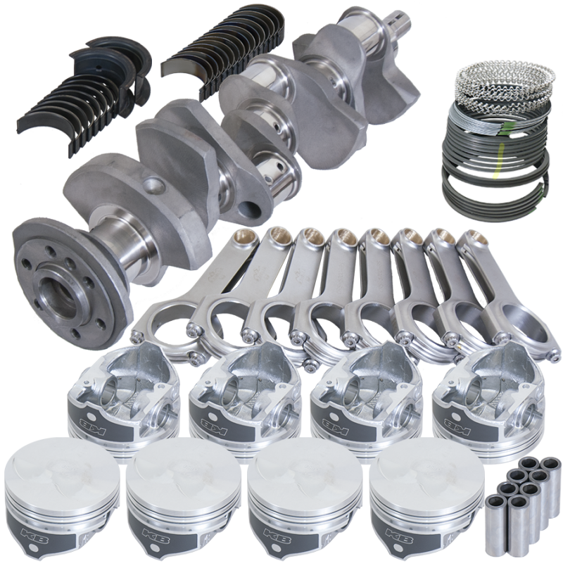 Eagle Chevy 350 3.480in Crank 6.000in H-Beam -3.7cc Flat Top 4.060in Pistons Rotating Assembly - 12311060