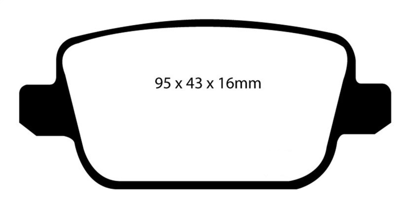 EBC 07-12 Land Rover LR2 3.2 Yellowstuff Rear Brake Pads - DP41933R