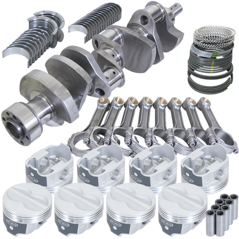 Eagle Chevy 350 1Pc 3.750in Int Balance Crank 5.700in I-Beam Rods 4.030in Pistons Rotating Assembly - 13013L030