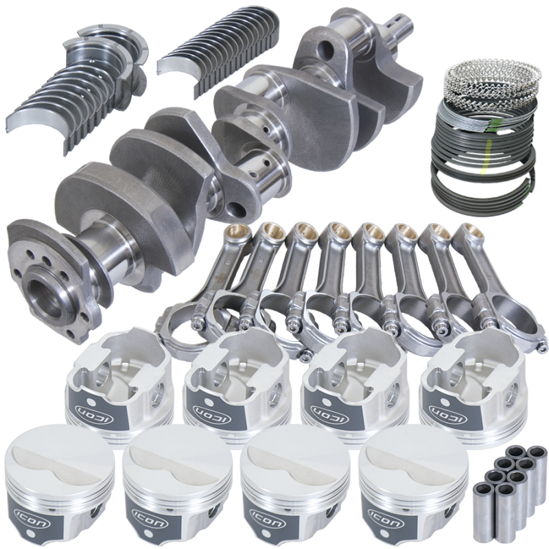 Eagle Chevy 350 IMCA 3.480in Crank 5.700in I-Beam Rods -3.7cc 4.000in Pistons Rotating Assembly - 13302C000