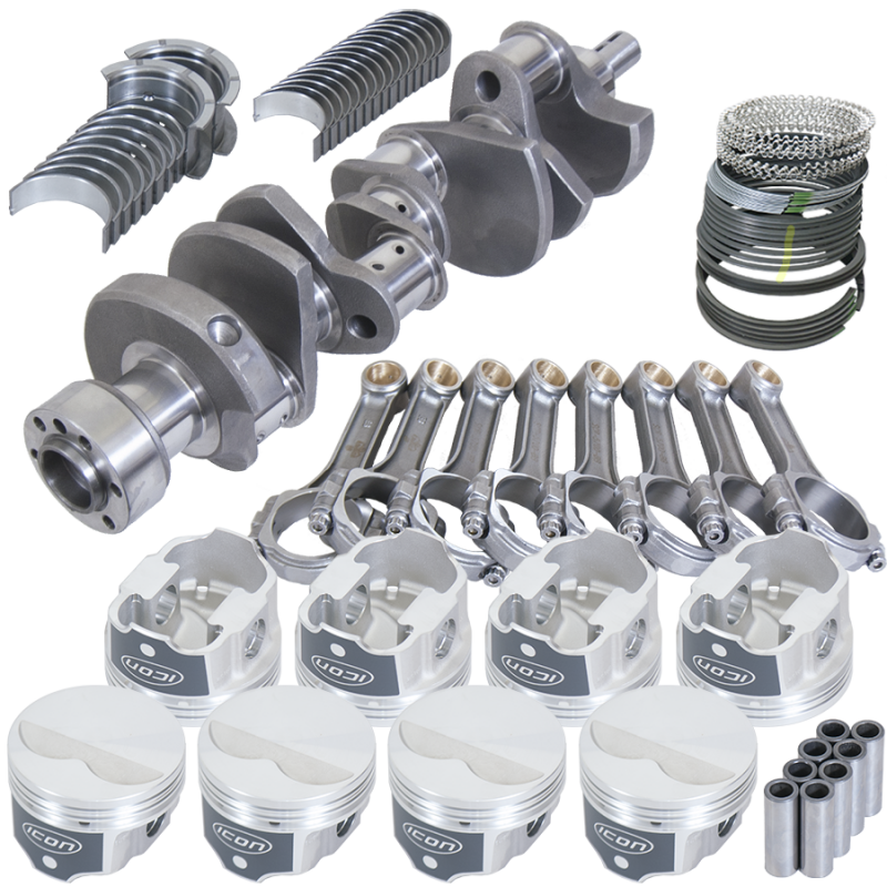 Eagle Chevy LT1350 1Pc 3.480in Crank 5.700in I-Beam Rods -3.7cc 4.040in Pistons Rotating Assembly - 13302L040