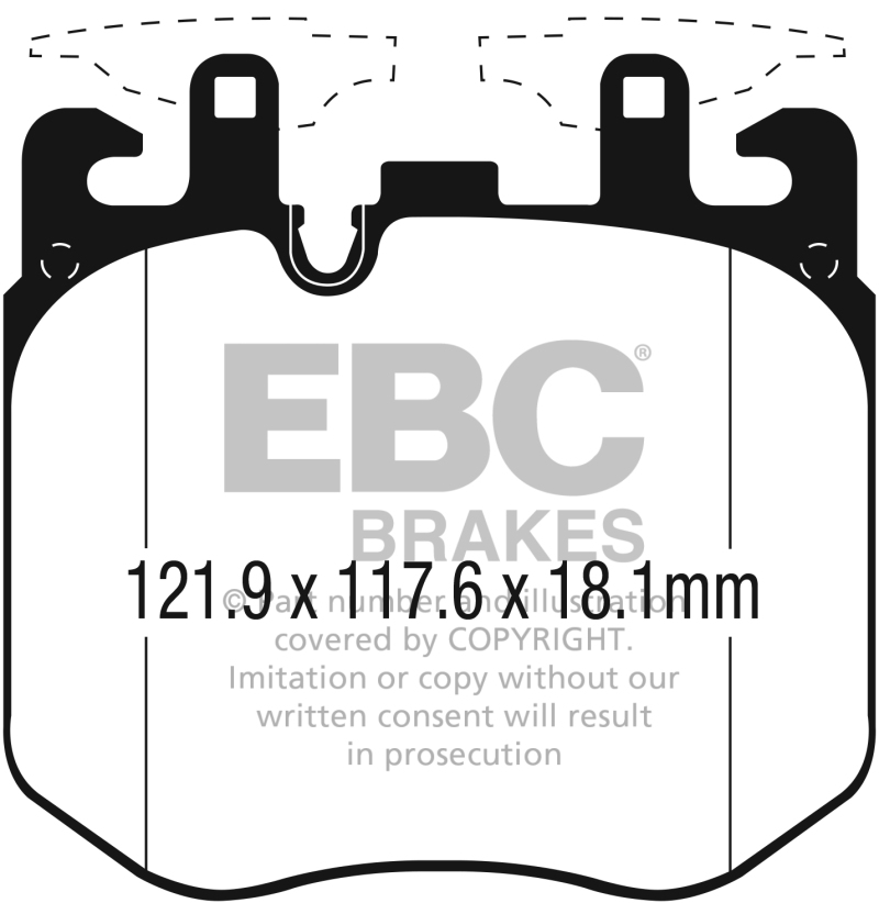 EBC 2017+ BMW (Alpina) B7 xDrive 4.4L Twin Turbo Yellowstuff Front Brake Pads - DP42304R