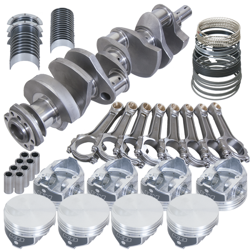 Eagle Chevy 454 4.250in Crank 6.385in I-Beam Rods -3cc Flat Top 4.250in Pistons Rotating Assembly - 18021000