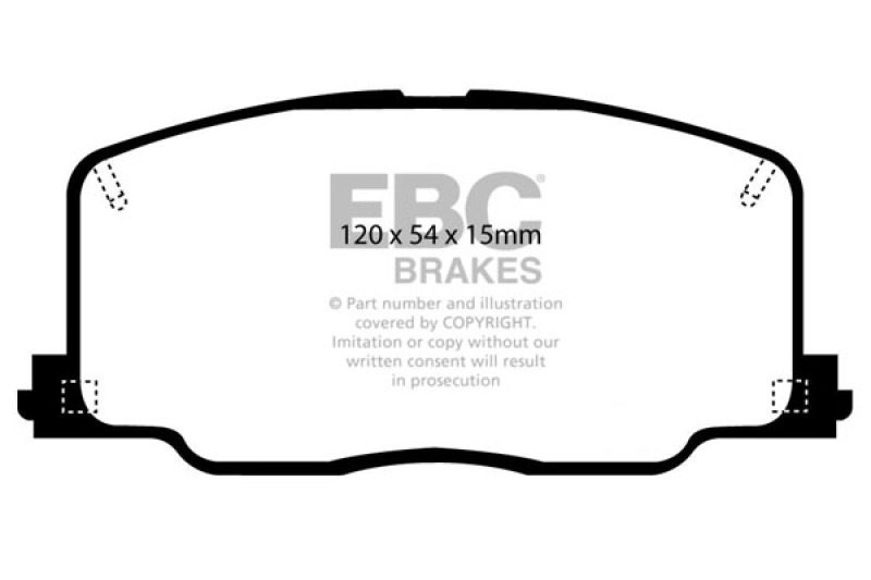 EBC 90-91 Lexus ES250 2.5 Yellowstuff Front Brake Pads - DP4725R