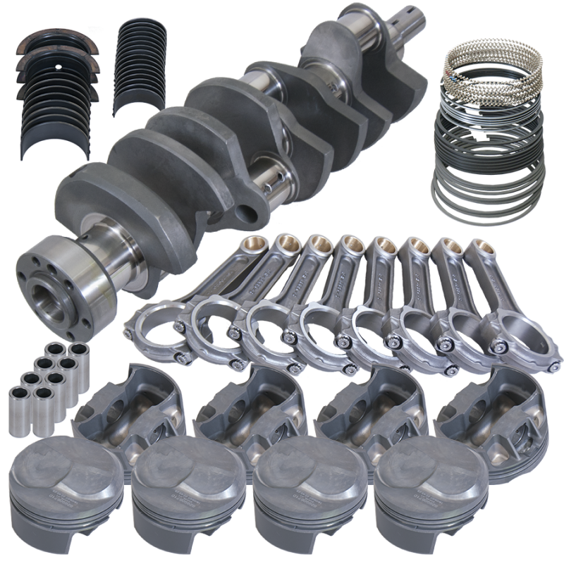 Eagle Chevy 454 1Pc 4.250in Crank 6.385in I-Beam Rods 43cc Dome 4.350in Pistons Rotating Assembly - 61114100