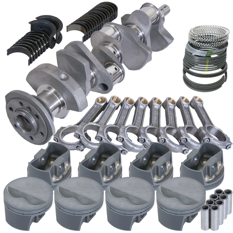 Eagle Chevy 350 3.480in Crank 5.700in I-Beam Rods -5cc Flat Top 4.030in Pistons Rotating Assembly - 62001030