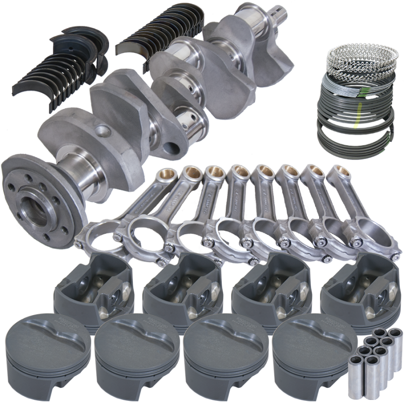Eagle Chevy 350 3.480in Crank 6.000in I-Beam Rods -5cc Flat Top 4.030in Pistons Rotating Assembly - 62003030